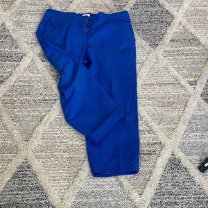 Crown & Ivy women’s Vibrant Blue Chinos